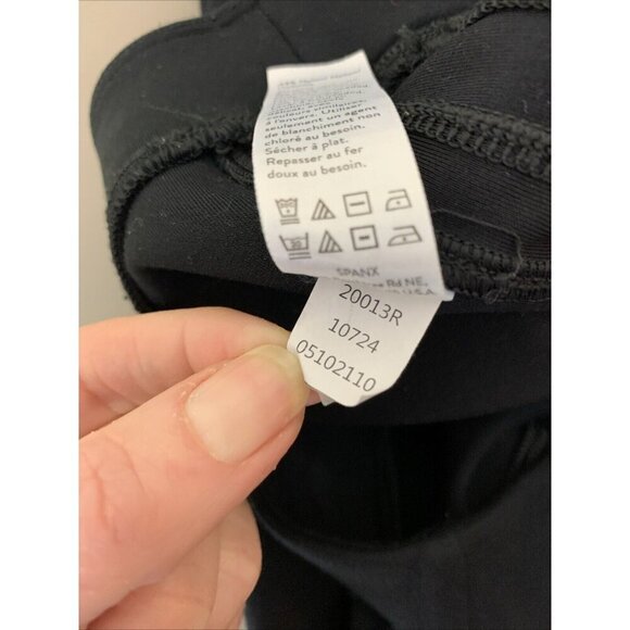 Spanx Womens Leggings M Black Faux Leather Side Stripe Ponte Track Jogger Pants - Picture 13 of 16